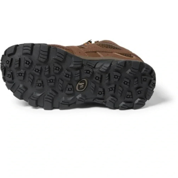 Merrell Kids Size 5.5 W Wide Moab 2 Mid Waterproof Hiking Boots Brown NWT Earth - Picture 10 of 11